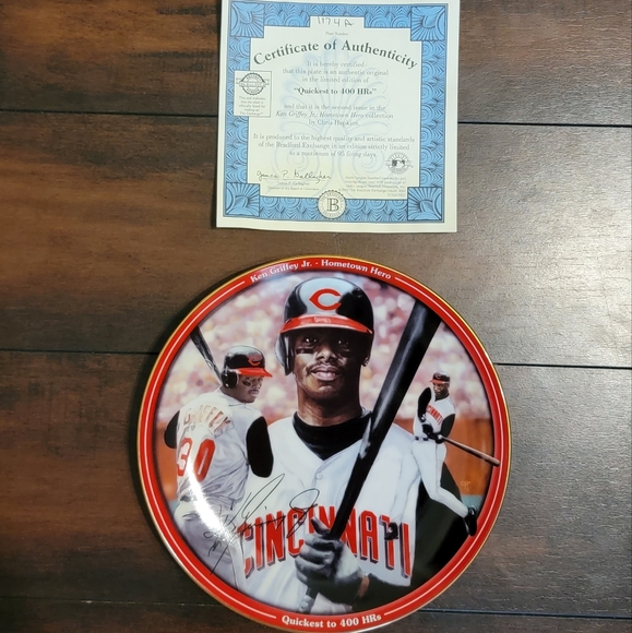 Ken Griffey Jr Limited Edition Numbered Collectors Plate and COA - Picture 1 of 4